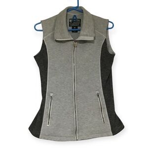 Kuhl Projekt Vest Womens Med Zip Up Drk Gray Lt Gray Hiking Outdoors Travel
